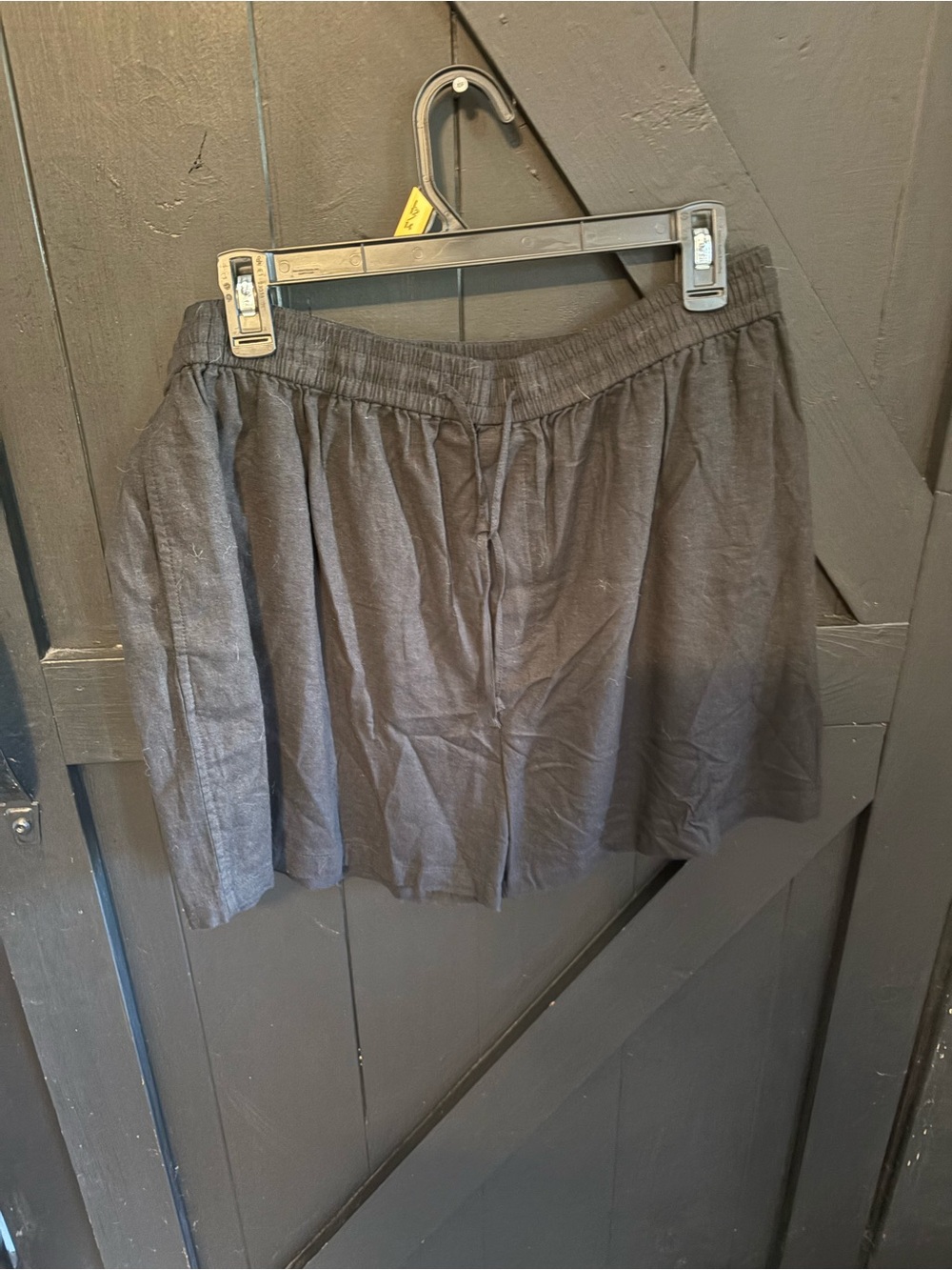 Treasure & Bond Black Elastic-Waist Athletic Shorts